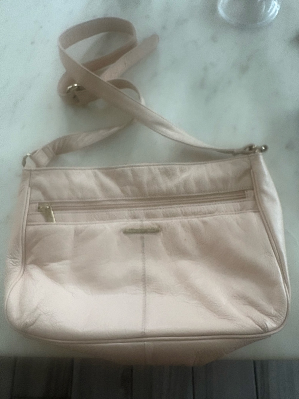 Women’s CrossbodyStone Mountain Bag in Light Pink - Soft Leather